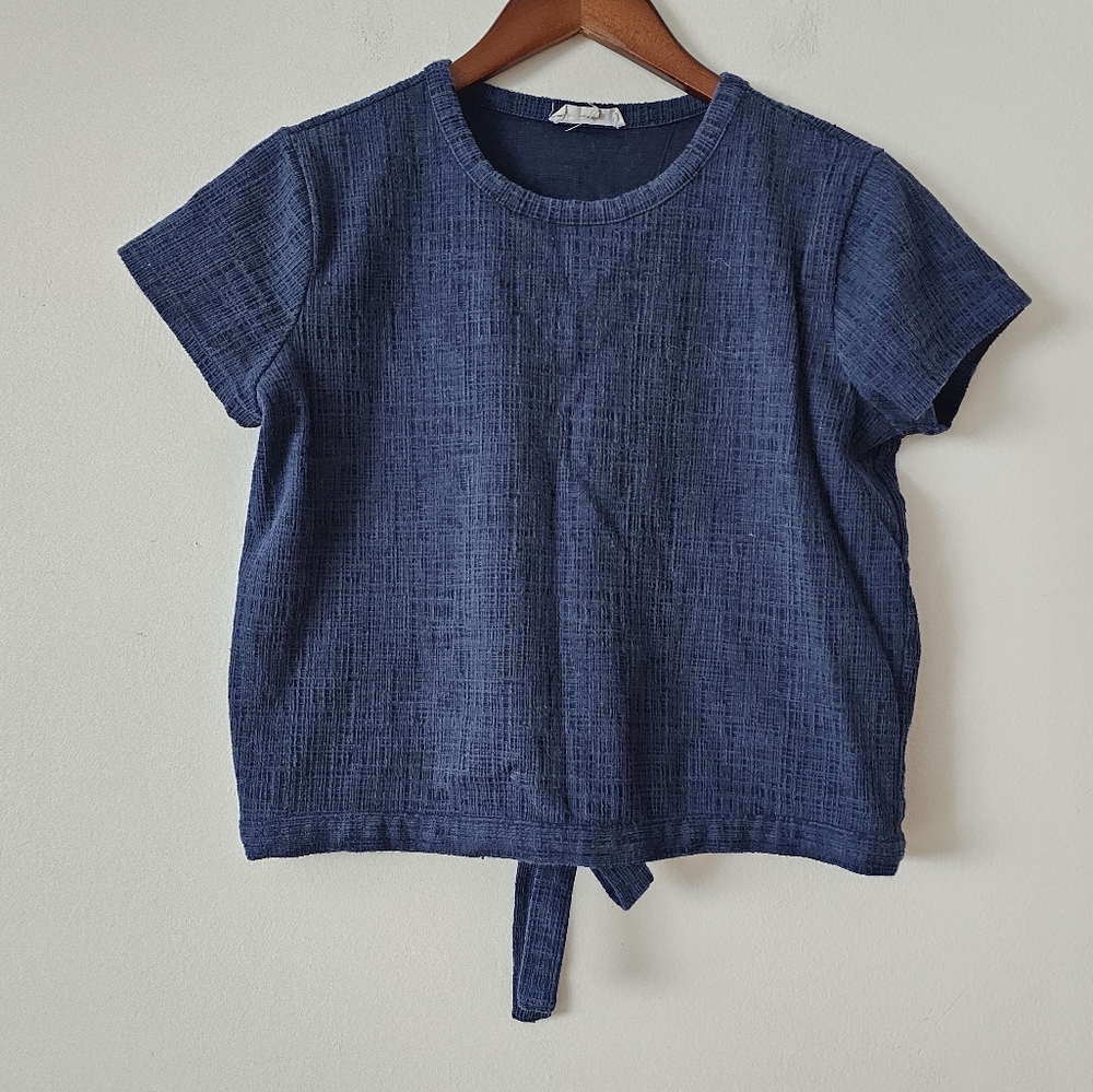 Madewell Verse tie back short sleeve shirt